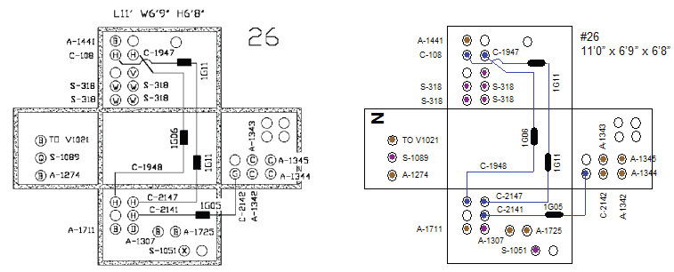 Buterfly view of underground structures